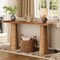 63" Farmhouse Console Table Solid Wood Entryway Table Cylindrical Legs